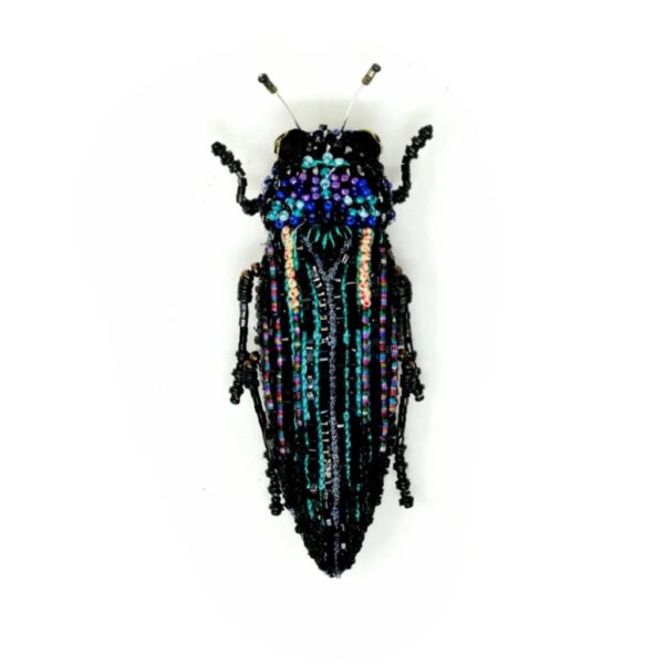 Noir Beetle Brooch Pin - TROVELORE