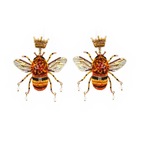 Carder Bee Earrings-TROVELORE