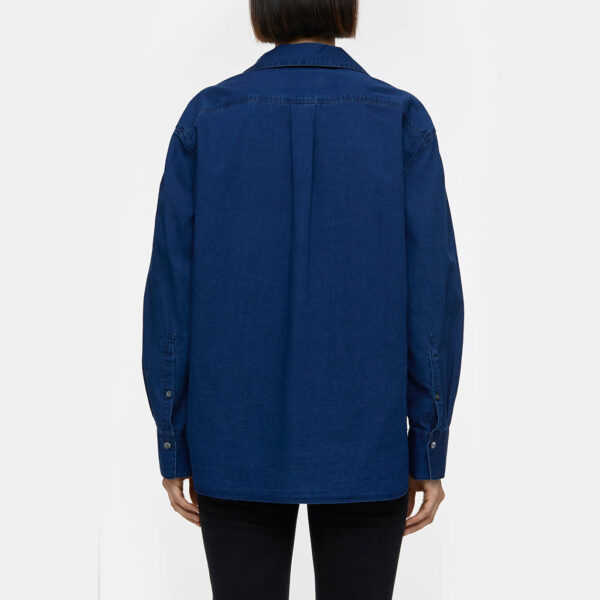 Asymmetric shirt denim dark blue - CLOSED - Image 4