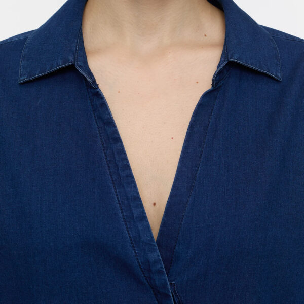 Asymmetric shirt denim dark blue - CLOSED - Image 2