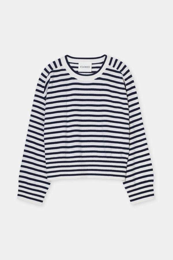 Striped cashmere sweater navy - CLOSED