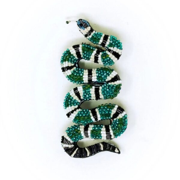 Green Banded Snake Brooch - TROVELORE