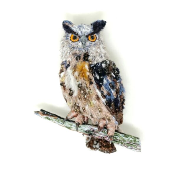 Uhu Owl Brooch Pin - TROVELORE