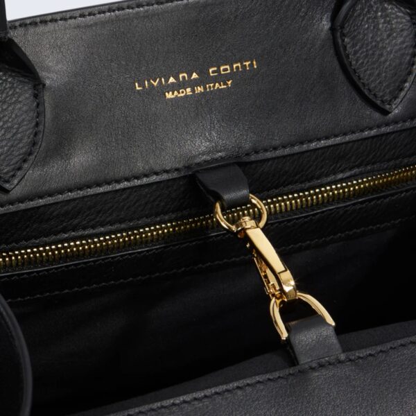 Large handbag leather black - LIVIANA CONTI - Image 4