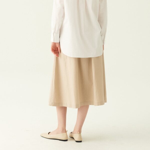 Pen Heavy Linen Skirt Sand - RUE DE TOKYO - Image 6