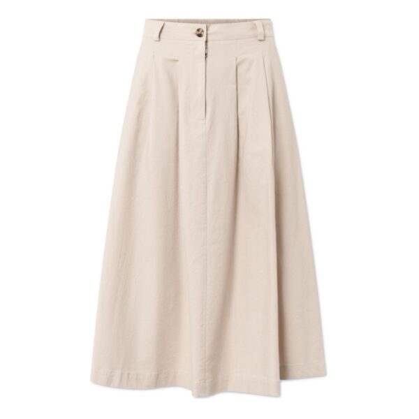 Pen Heavy Linen Skirt Sand - RUE DE TOKYO