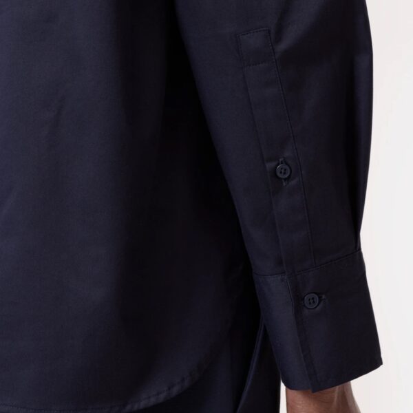 Asymmetric shirt poplin navy - CLOSED - Image 5