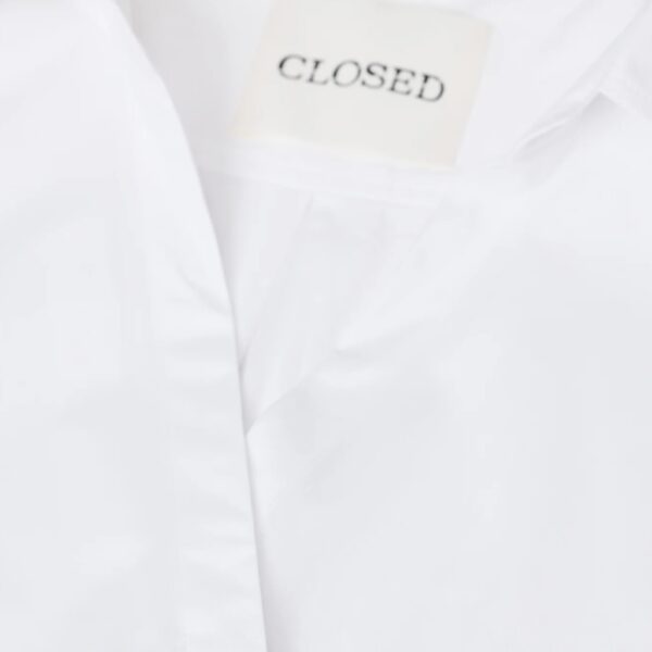 Asymmetric shirt poplin white - CLOSED - Image 6