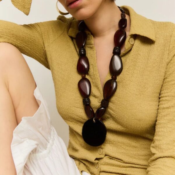 PENELOPE Necklace Dark Brown - SITA NEVADO - Image 3