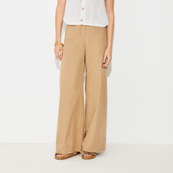 Trousers JACKY wide beige - SUNCOO - Image 2