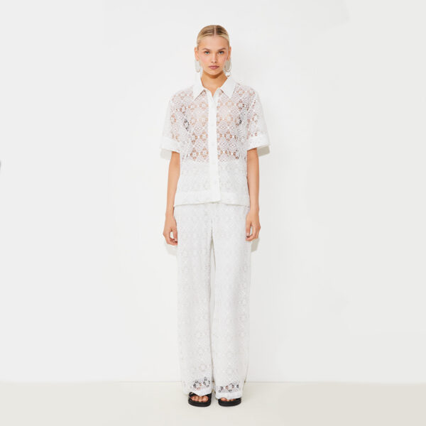 Shirt LALIE lace eggshell - SUNCOO - Image 3