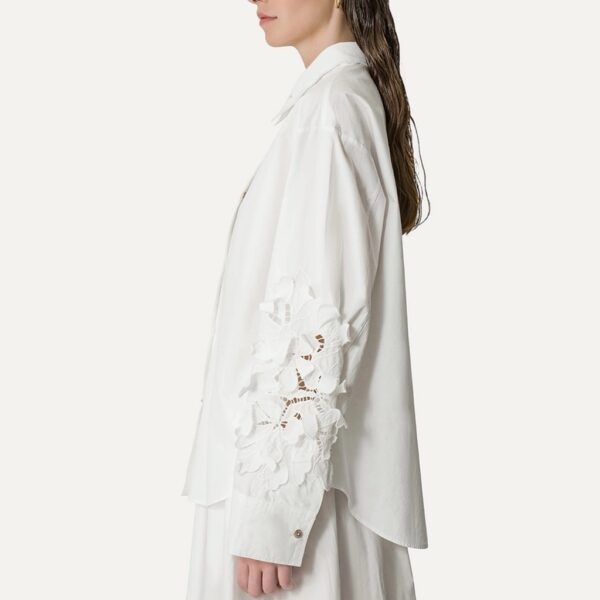 Embroidered shirt white - FORTE_FORTE - Image 3