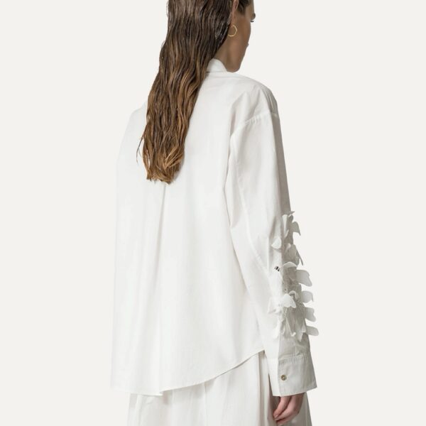 Embroidered shirt white - FORTE_FORTE - Image 4