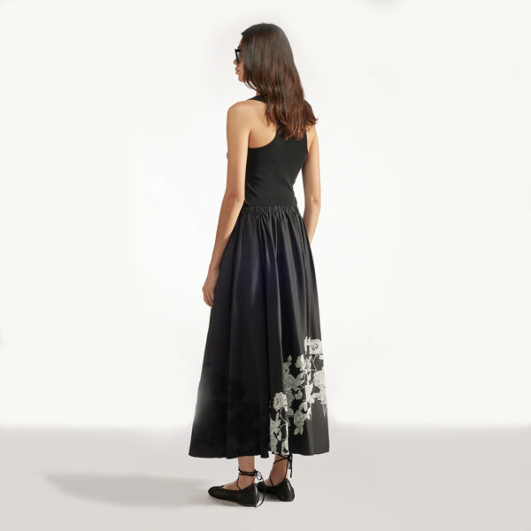 Skirt embroidered Roses black - LIVIANA CONTI - Image 2