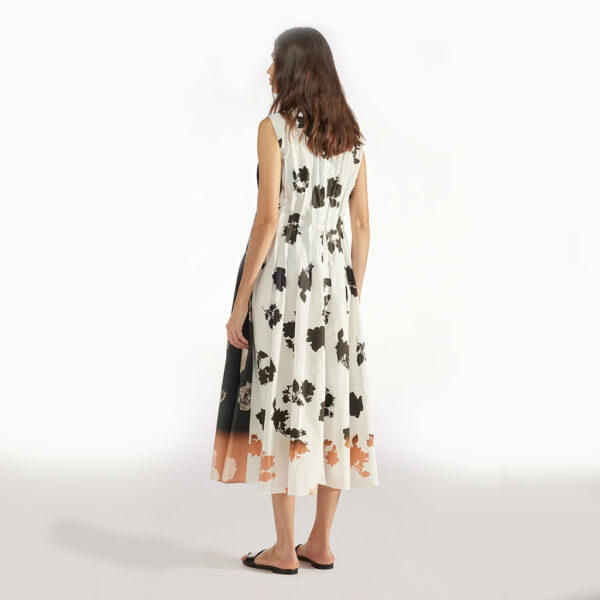 Rose print poplin dress - LIVIANA CONTI - Image 4