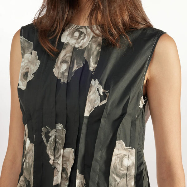 Rose print poplin dress - LIVIANA CONTI - Image 3