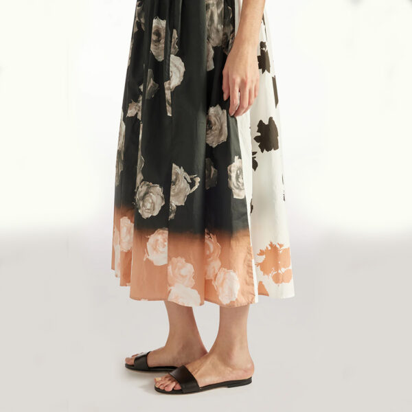 Rose print poplin dress - LIVIANA CONTI - Image 2